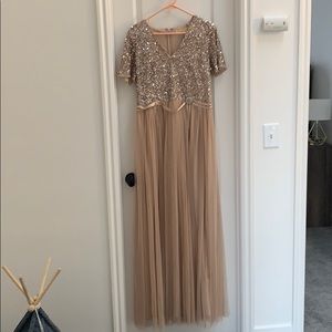 Blush floor length dress